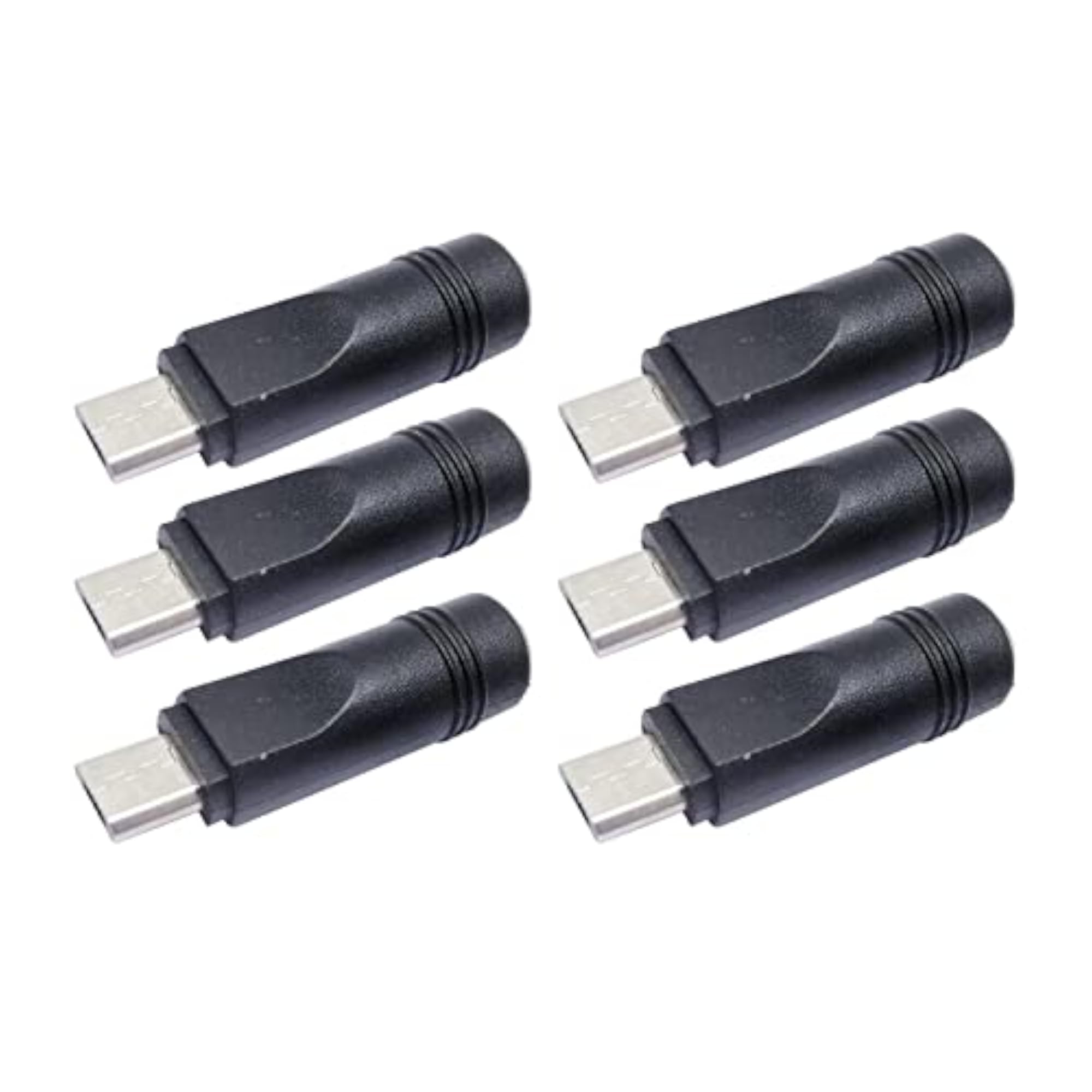 5 Pieces DC Power Micro USB to 5.5x2.1mm Female Charging Adapter